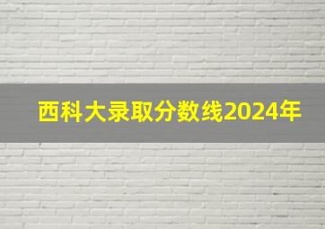 西科大录取分数线2024年