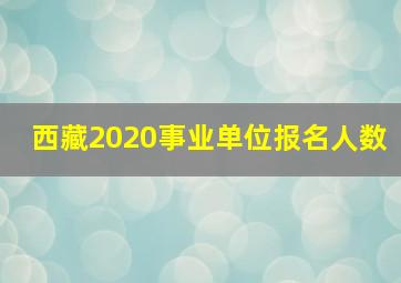 西藏2020事业单位报名人数