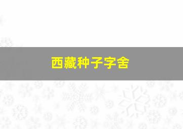 西藏种子字舍