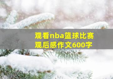 观看nba篮球比赛观后感作文600字