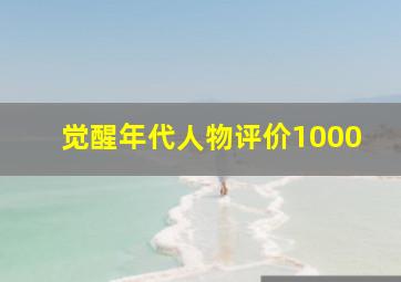 觉醒年代人物评价1000