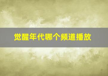 觉醒年代哪个频道播放