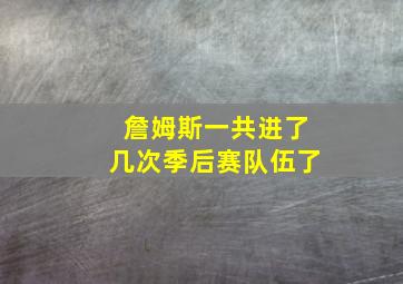 詹姆斯一共进了几次季后赛队伍了