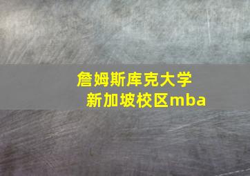 詹姆斯库克大学新加坡校区mba