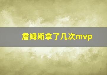 詹姆斯拿了几次mvp