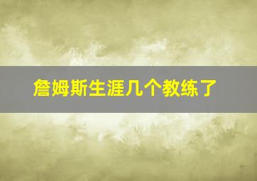 詹姆斯生涯几个教练了