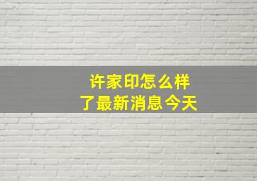 许家印怎么样了最新消息今天