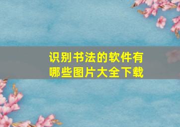 识别书法的软件有哪些图片大全下载