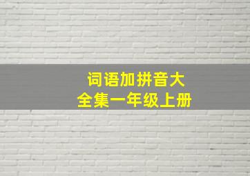 词语加拼音大全集一年级上册