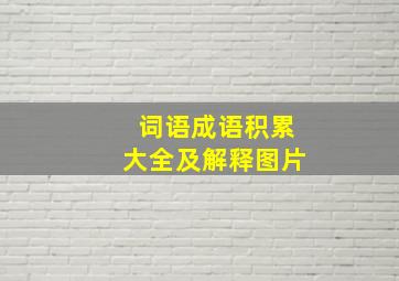 词语成语积累大全及解释图片