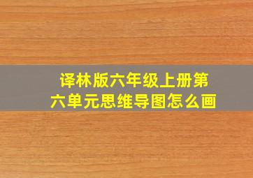 译林版六年级上册第六单元思维导图怎么画