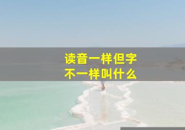 读音一样但字不一样叫什么