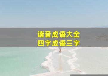 谐音成语大全四字成语三字