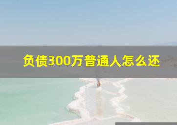 负债300万普通人怎么还