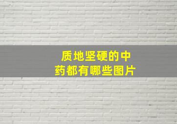 质地坚硬的中药都有哪些图片