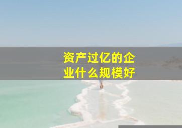 资产过亿的企业什么规模好