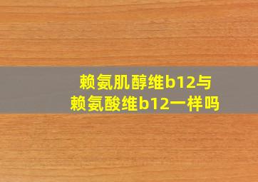 赖氨肌醇维b12与赖氨酸维b12一样吗