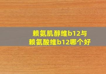 赖氨肌醇维b12与赖氨酸维b12哪个好