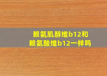 赖氨肌醇维b12和赖氨酸维b12一样吗