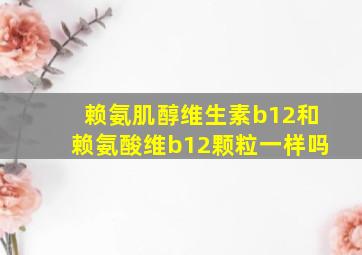 赖氨肌醇维生素b12和赖氨酸维b12颗粒一样吗