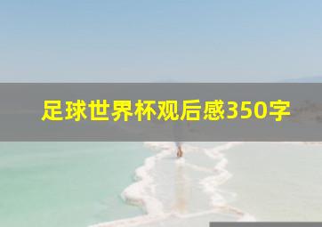 足球世界杯观后感350字