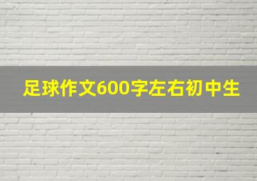 足球作文600字左右初中生