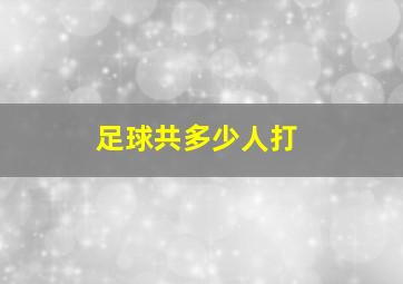 足球共多少人打