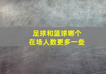 足球和篮球哪个在场人数更多一些