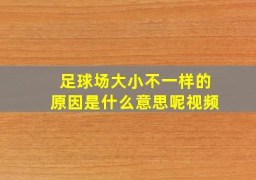 足球场大小不一样的原因是什么意思呢视频