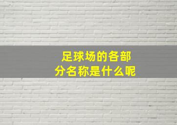 足球场的各部分名称是什么呢