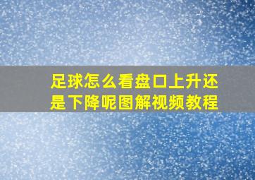 足球怎么看盘口上升还是下降呢图解视频教程