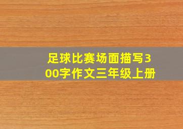 足球比赛场面描写300字作文三年级上册