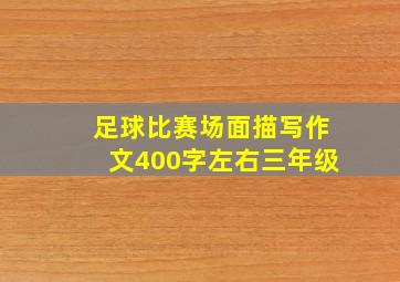 足球比赛场面描写作文400字左右三年级