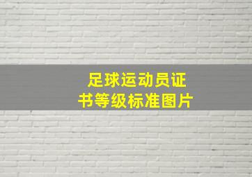 足球运动员证书等级标准图片