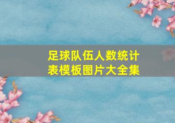 足球队伍人数统计表模板图片大全集