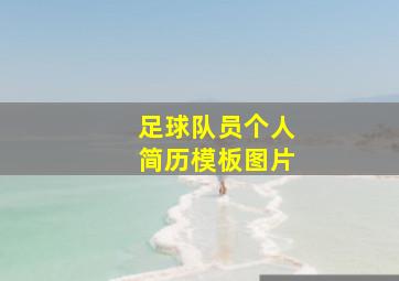 足球队员个人简历模板图片