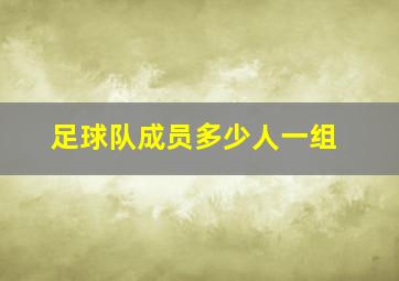 足球队成员多少人一组