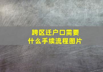 跨区迁户口需要什么手续流程图片