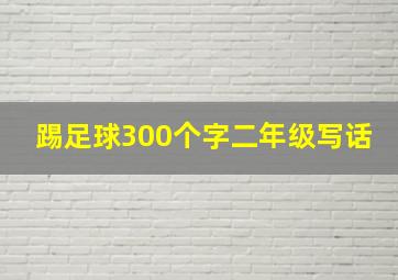 踢足球300个字二年级写话