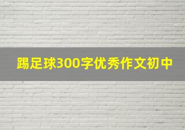 踢足球300字优秀作文初中