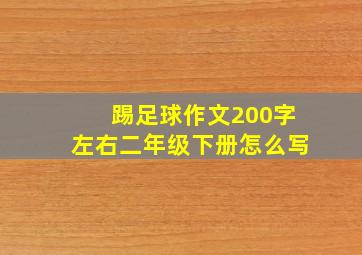 踢足球作文200字左右二年级下册怎么写