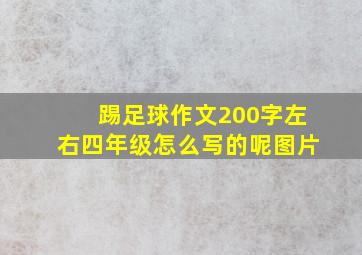 踢足球作文200字左右四年级怎么写的呢图片