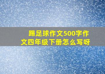 踢足球作文500字作文四年级下册怎么写呀