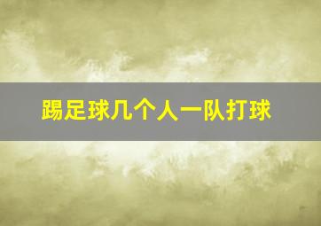 踢足球几个人一队打球