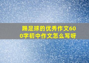 踢足球的优秀作文600字初中作文怎么写呀