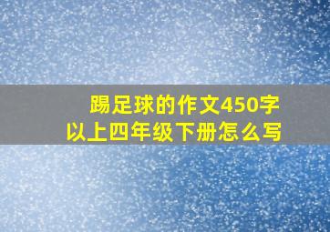 踢足球的作文450字以上四年级下册怎么写