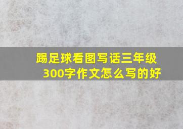 踢足球看图写话三年级300字作文怎么写的好