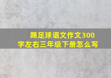 踢足球语文作文300字左右三年级下册怎么写