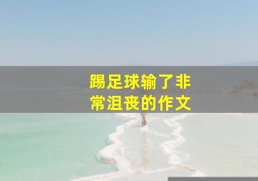 踢足球输了非常沮丧的作文