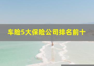 车险5大保险公司排名前十